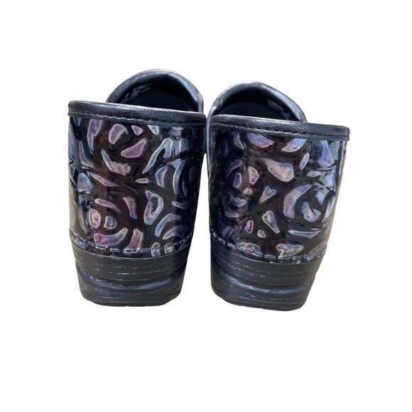 Dansko XP Womens Black Purple Leather casual nursing work clogs Size 40/9 SKU 91 - Picture 10 of 12